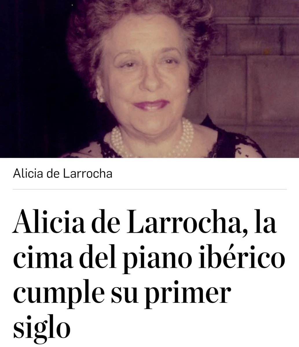 Un siglo de Alicia de Larrocha!

#piano #aliciadelarrocha