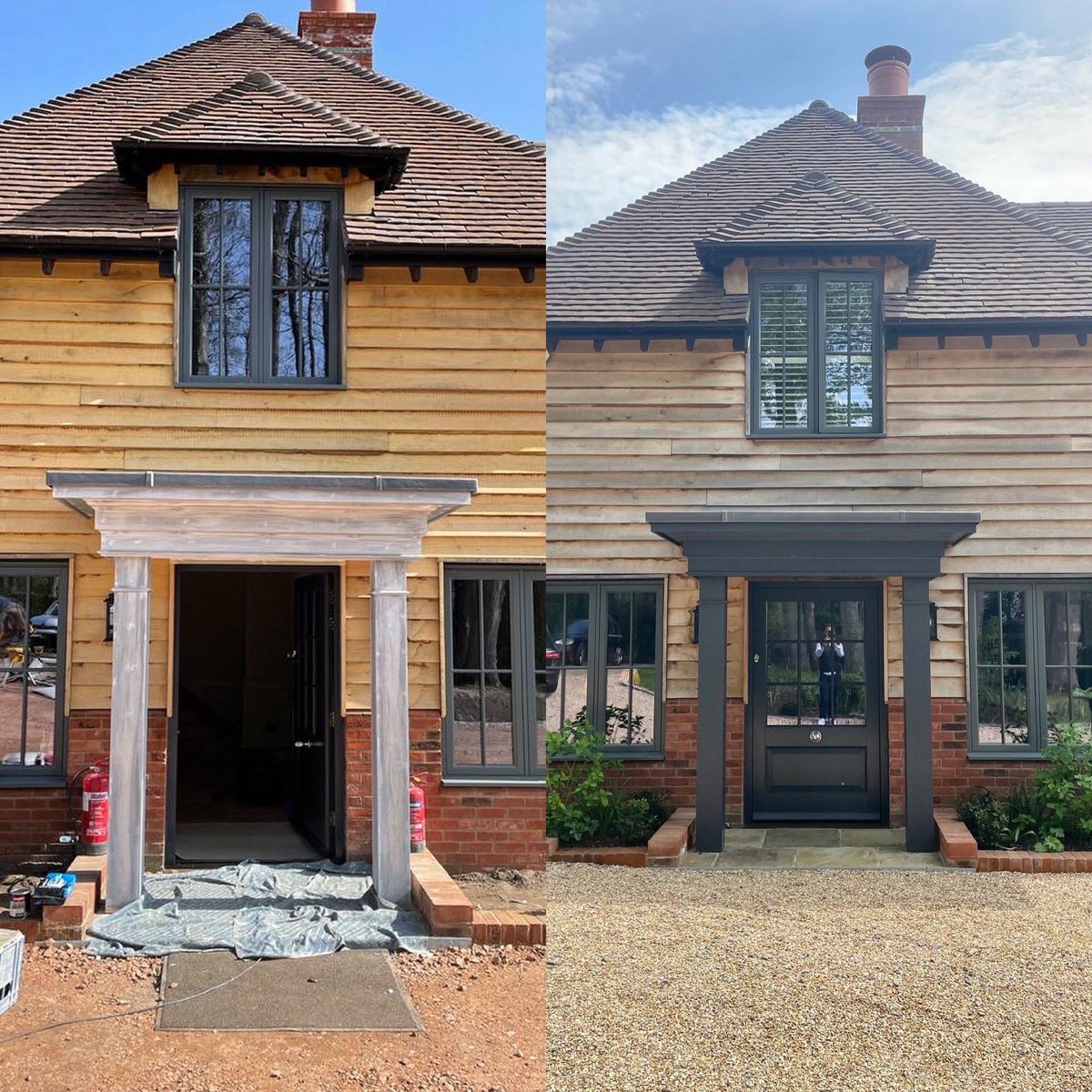 ME_Architects's tweet image. We recently revisited one of our completed projects from last year to complete a defect inspection. The project was an extension and refurbishment of an oak framed house. It’s always great to revisit and see the finishing touches that the client has added. ✨