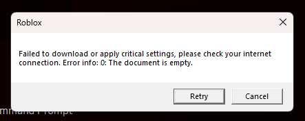 NotLiou's tweet image. Does everyone know how to fix this? It keeps popping up and I can't play Roblox from now on. I tried all the methods no matter what like restarting Roblox and changing DNS or CMD I still can't fix it.
#Roblox #RobloxDev #RobloxHelp #RobloxDown