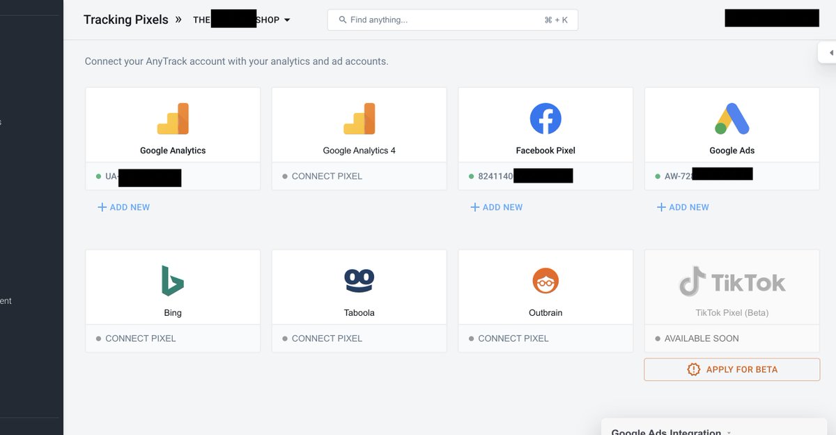 AnyTrack tweet media