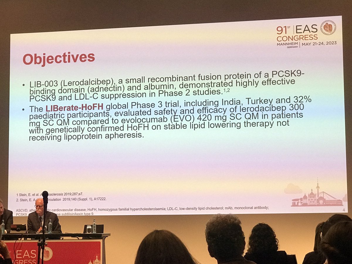 MeralKayikcoglu's tweet photo. #Lerodalcibep a small recombinant fusion protein aganist #psck9 showed similar effects with w/ evalocumab #EASCongress2023 @society_eas @society_eas @ProfKausikRay patients from Turkey And India https://t.co/ZMrQmn0un8