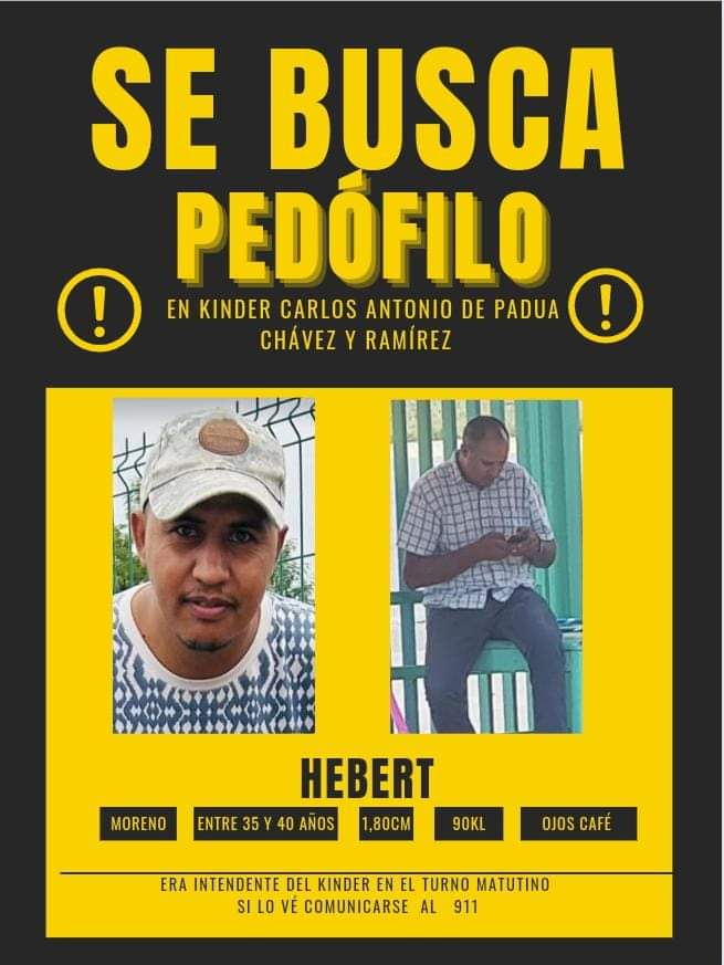 Apodaca_News's tweet photo. ⚠️Tras darse a conocer el abuso sexual de 5 menores en un kinder en Juárez NL, la policía busca a Hebert, intendente acusado de violación 🚓 y a la maestra Erika, directora del plantel, por encubrimiento. Ya hay una denuncia formal. 

La que se le espera en prision RT!! https://t.co/xg2ibQFYC3