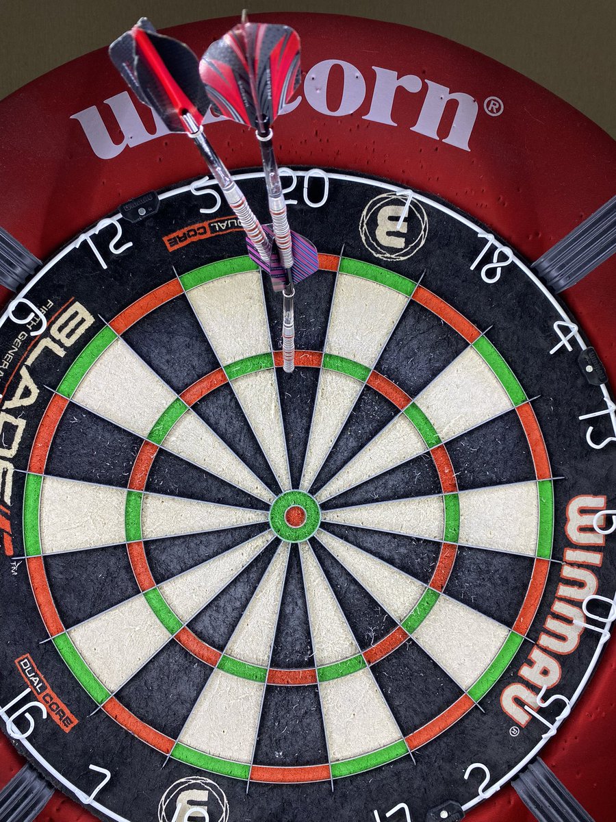 I’ve had so many Robin Hood darting moments, but never had 2 darts into 1 until today!