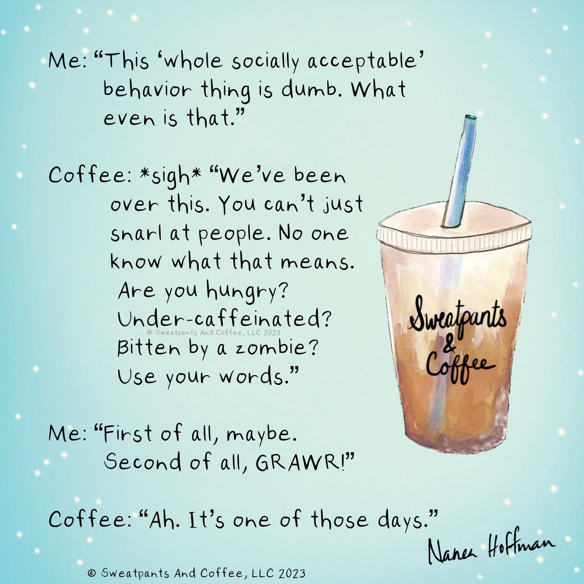 SweatpantsCafe's tweet photo. It’s one of those days. ☕️♥️😛 https://t.co/Ot9VUgF5rK