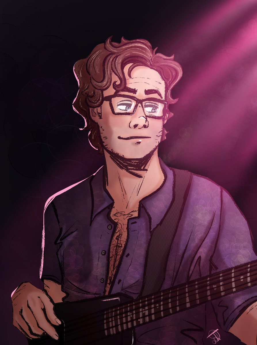 Death2Toby's tweet photo. saw that pic of bill hader playing his weird little bass and i had to make it richie https://t.co/BXBah8lt14
