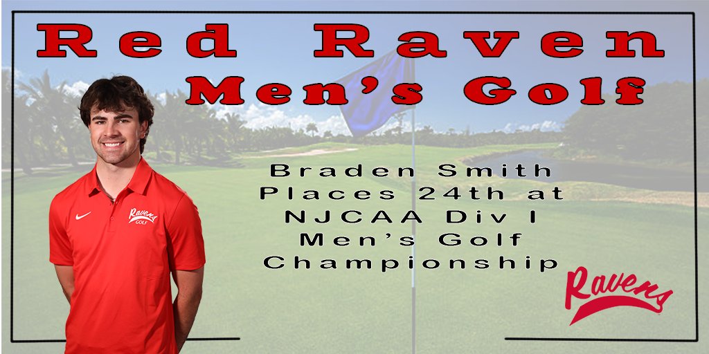 redravensports's tweet photo. Men's Golf

Red Raven Men's Golfer Braden Smith Shoots a 4-Round 290 (+2) To Place in a Tie for 24th at NJCAA Nationals 

https://t.co/QBKIwpnztw 

@cccredravens @cvilleccgolf https://t.co/bZpBokGX3j