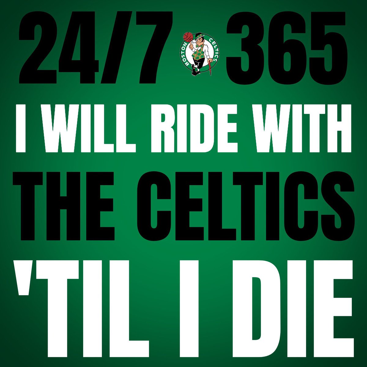 KingFrench23's tweet photo. Reply "💚" if you swear to ride with the Celtics FOREVER ☘️ https://t.co/XqD5MJyZjS