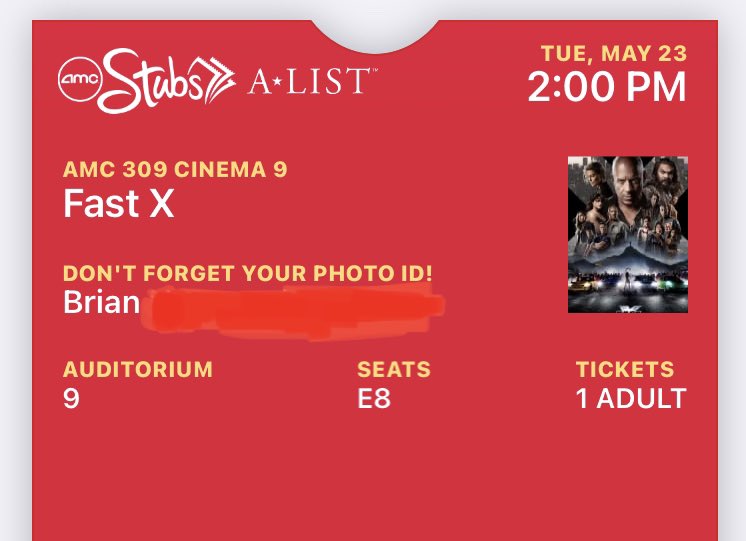 Worked all weekend to buy more #AMC. Finally get to see #fastandfurious10 @AMCTheatres I  love my #amc309cinema9 and using my #AMCAlistmembership #AMCNOTLEAVING #AMCARMY