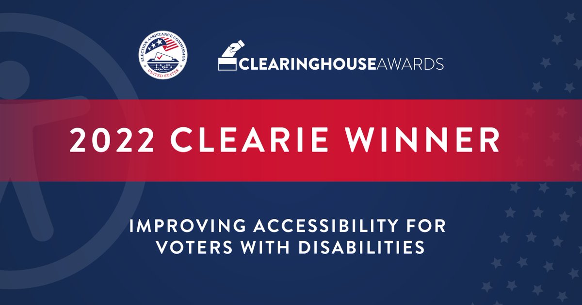 Election Asst. Comm. on Twitter "For the 2022 Clearinghouse Awards