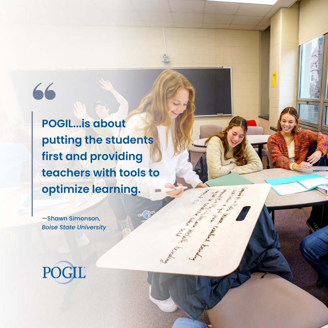 The POGIL Project (@pogilproject) on Twitter photo Looking for ways to incorporate POGIL into your classroom? Consider booking a POGIL workshop for a PD day. Contact marcy.dubroff@pogil.org for more info! Looking for ways to incorporate POGIL into your classroom? Consider booking a POGIL workshop for a PD day. Contact marcy.dubroff@pogil.org for more info!