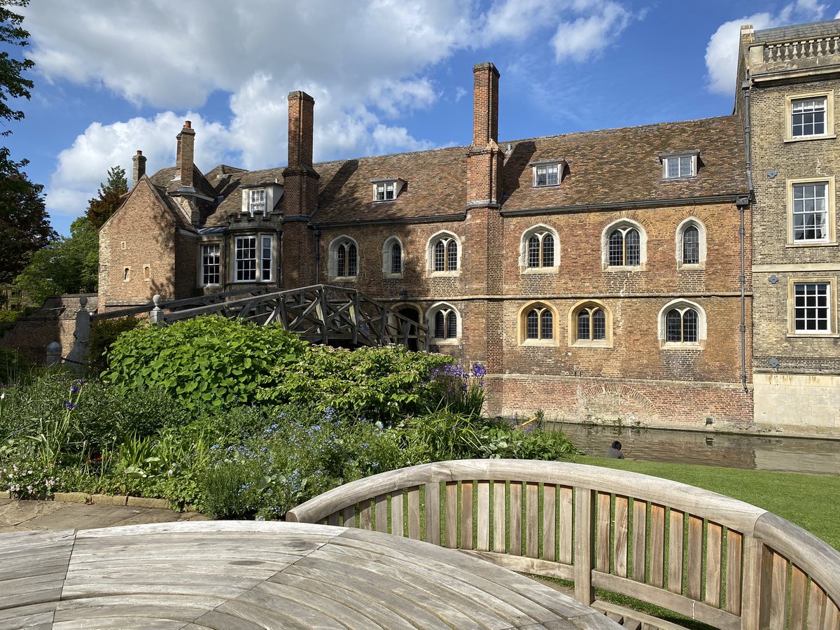If ever I become jaded and forget how lucky I am to live and work in Cambridge, someone remind me of this moment, sitting in the sun at Queens’ College ahead of a Cambridge Angels dinner