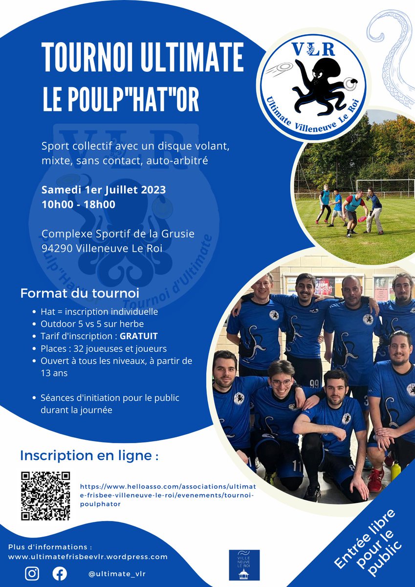 Ultimate_VLR's tweet image. Nous organisons notre premier tournoi Hat à #villeneuveleroi
Venez nombreux !
Inscription : helloasso.com/associations/u…

#franceultimate #ultimatefrisbee #tournoi