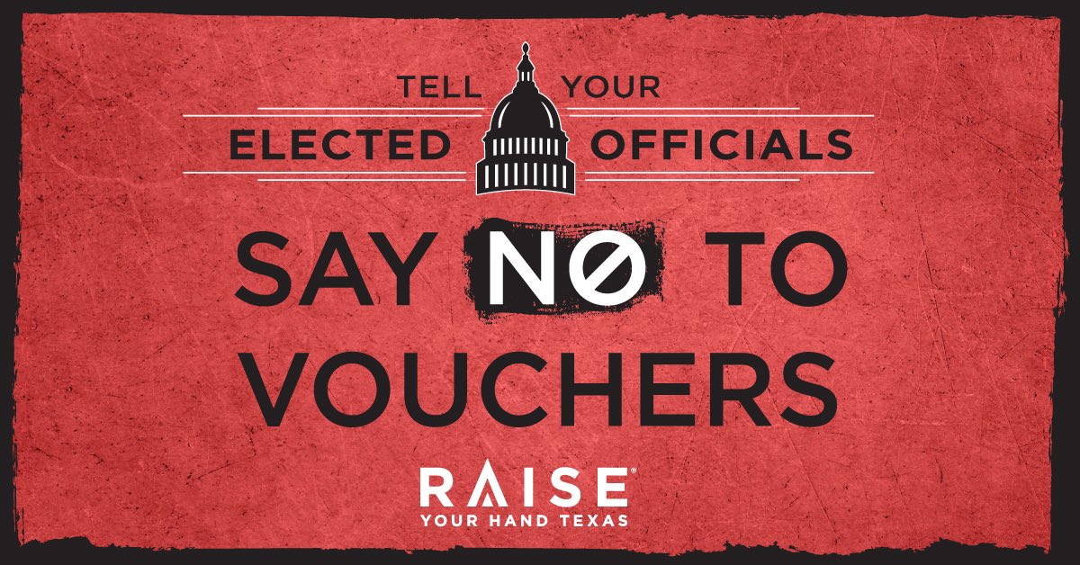 In the dead of night on Sunday, without any public feedback, a MASSIVE voucher was secretly slipped into House Bill 100. After vouchers have repeatedly lost this #txlege session.

Enough. Let’s end this.

TAKE 20 SECONDS AND CLICK HERE: p2a.co/eCZqJZS