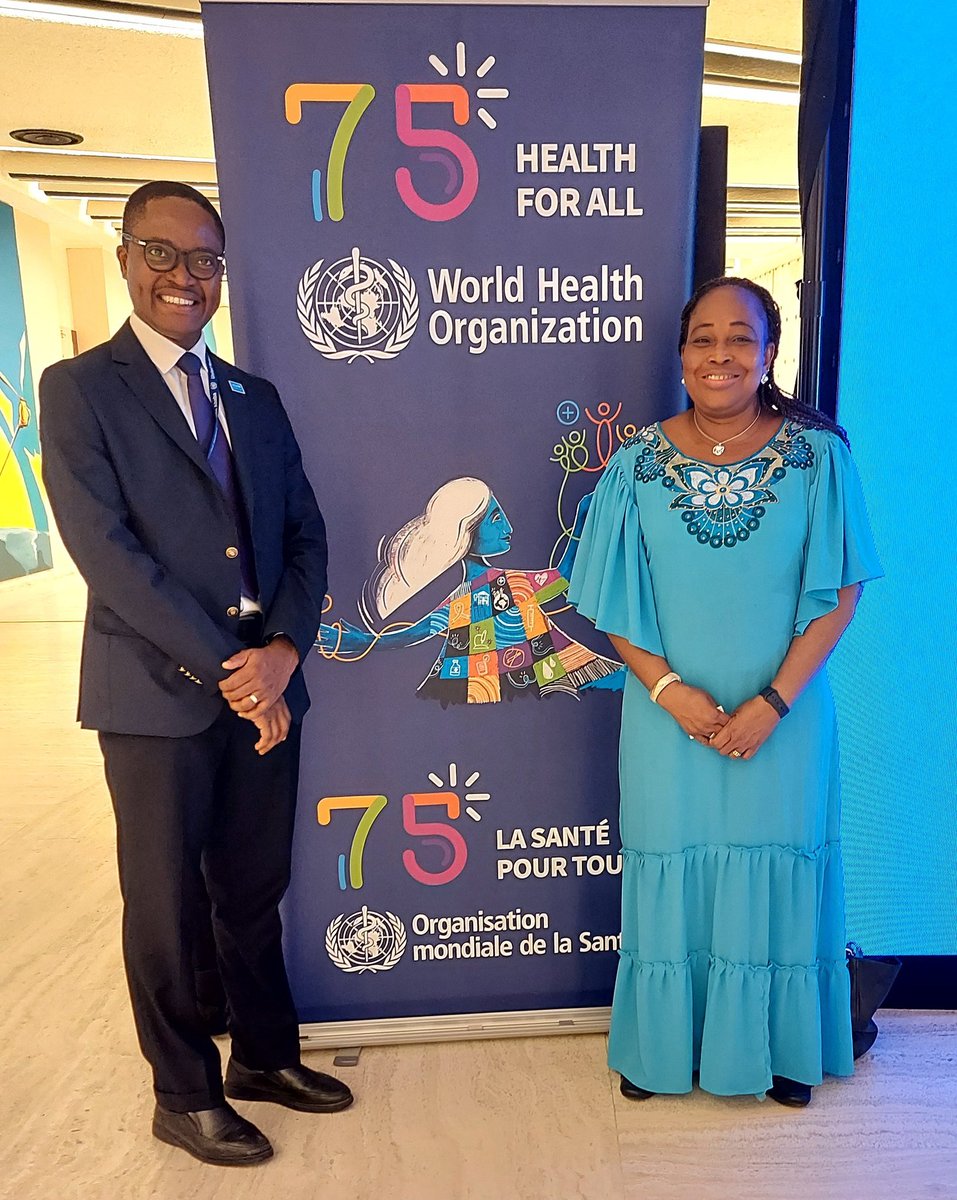 ltsague's tweet photo. A privilege to meet with H.E. Ambassador @MinataSAMATE the @_AfricanUnion Commissioner for Health, Humanitarian Affairs and Social Development at the margins of the #WHA76 Strategic Roundtable on Healthcare Workforce. UNICEF is a key partner to the AUC's #2MillionCHW program.
#ForEveryChild
