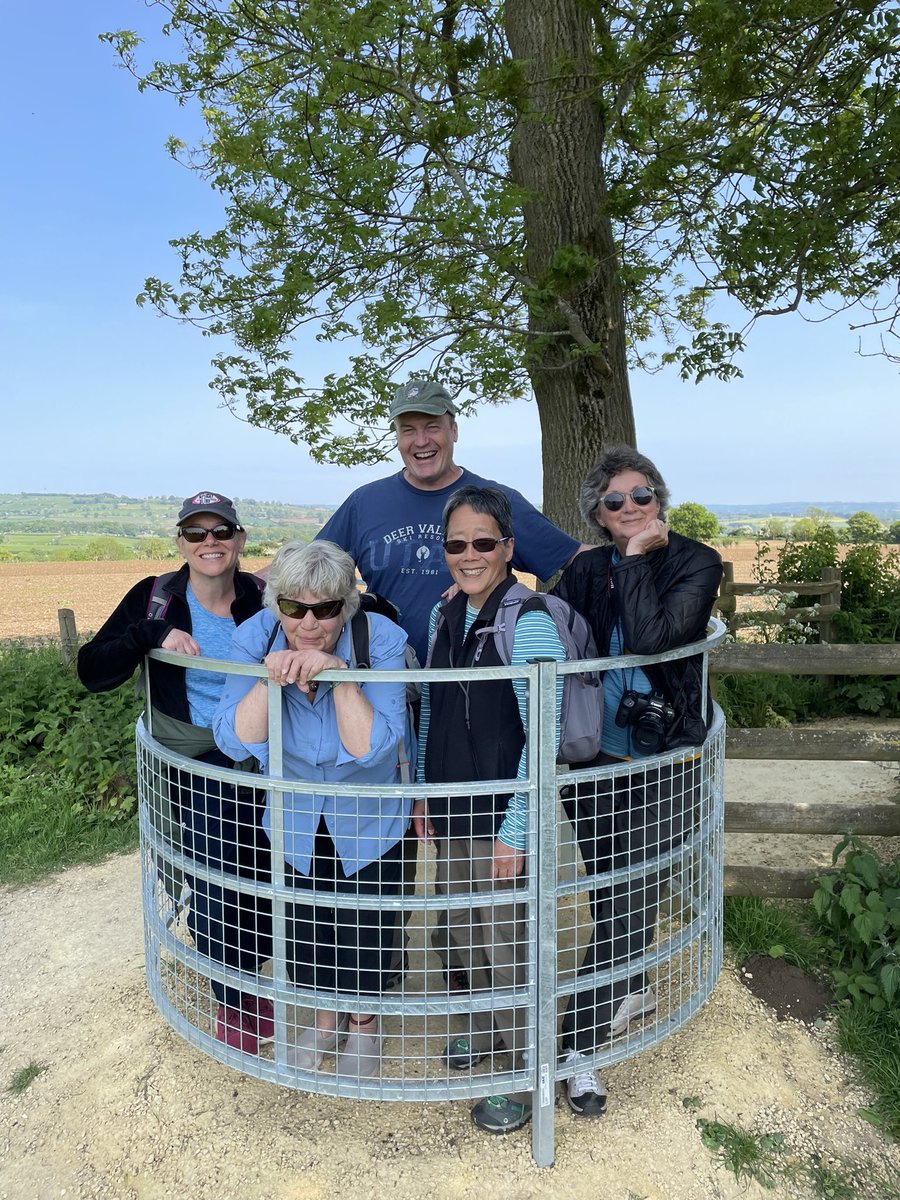 Discovered a new foolproof way to keep #walking groups together, and avoid anyone wandering off, here at #dovershill on a @naturalhabitatadventures walk along the #CotswoldsWay near #chippingcampden. @visitthecotswolds @britainsbestguides @walksbritain #nathab #cotswoldsolimpicks