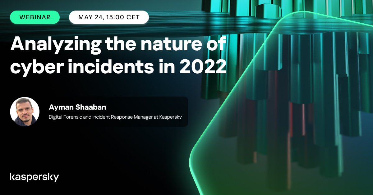 🔔 LAST CALL 🔔 
Kaspersky issued its annual #IncidentResponse Analyst Report that provides insights into incident investigation services conducted by the company in 2022!

We invite you to join our #webinar tomorrow ➡️ 
kas.pr/81zc  bit.ly/3q4Wv13