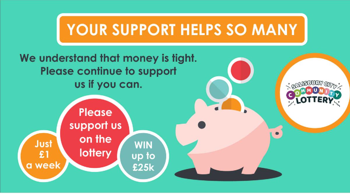 We know times are tough but your support helps so many. By taking part in the community lotteries in #Salisbury #Gloucester #Bournemouth #Gosport you can choose to support Homes for Veterans or Alabaré - 50p in every pound comes direct to us and maybe you will be a winner too!