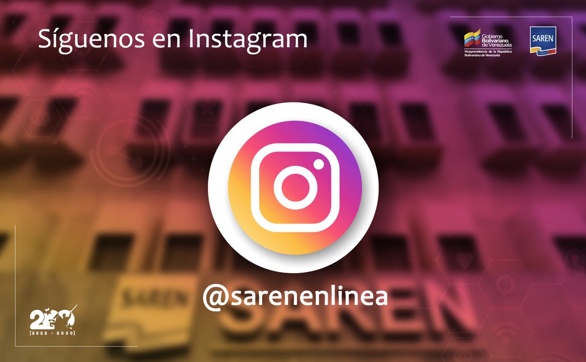 Nos encontramos en #Instagram como: “sarenenlinea” ¡Síguenos y encontrarás más información! #23May #SistemaNacionalDeIngreso