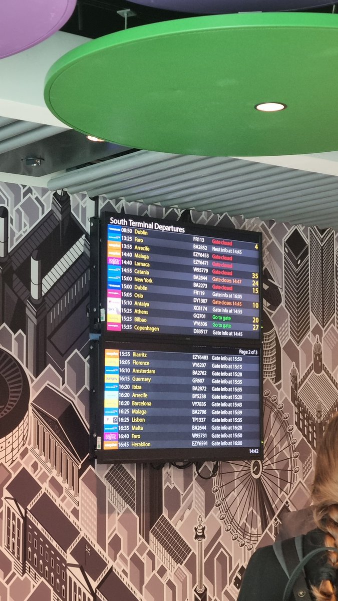 Hollygraphic19's tweet photo. @Ryanair what are you playing at. No info for delayed 8:50 Dublin flight, waited for 7 hours as noone was around to help, couldn't even leave the airport!!! Absolute shambles at @Gatwick_Airport https://t.co/0HMwwN0Db1
