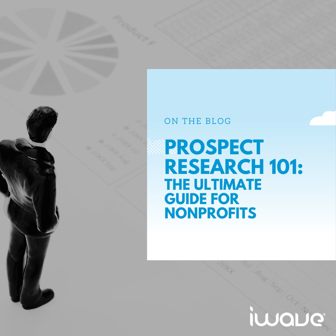 iWavePRO's tweet image. On the blog ✍️

Prospect Research 101: The Ultimate Guide for Nonprofits

Read it here: hubs.ly/Q01QTYmV0

#ProspectResearch #ProspectResearch101 #ProspectIdentification #FundraiseWithConfidence #Propensity #Affinity #Capacity