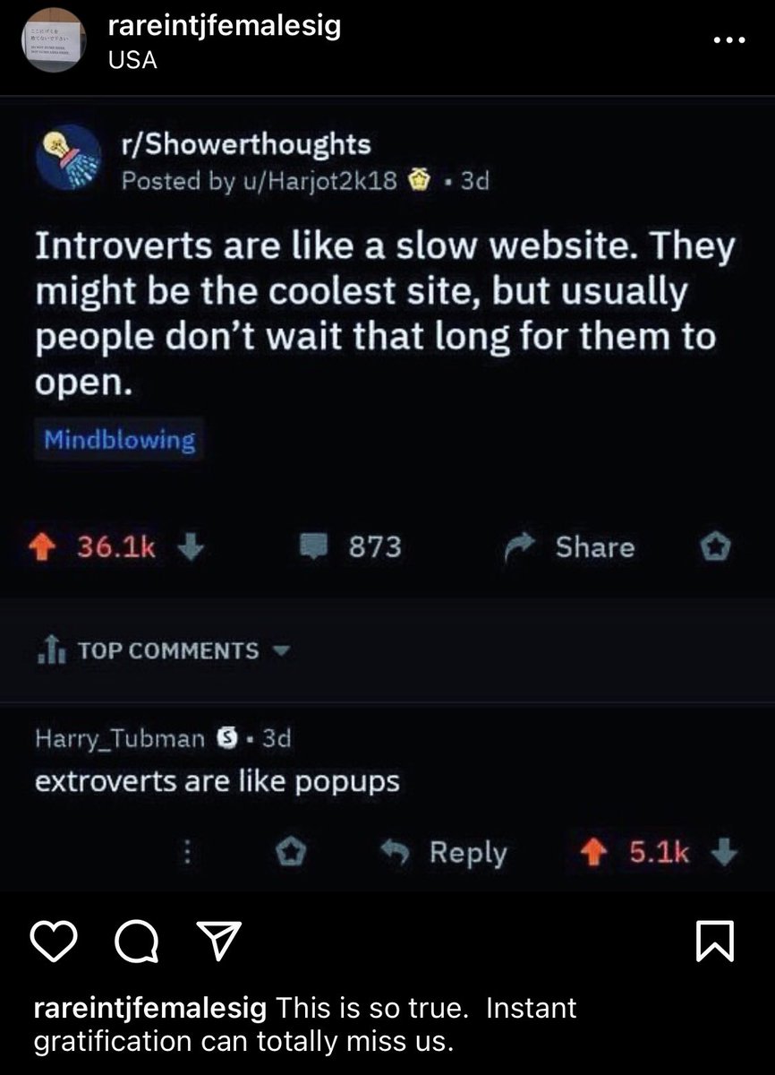 #mbti #mbtitypes #intjwoman #intjfemale #intj #intjmemes #unicorn #introvert #introvertmemes #intjquotes #rintjf #introvertproblems #windows #slowburn #browser #loading #patience #slowitdown #relax #wellgetthroughthis #connection #organic #norush #pushy #takeyourtime