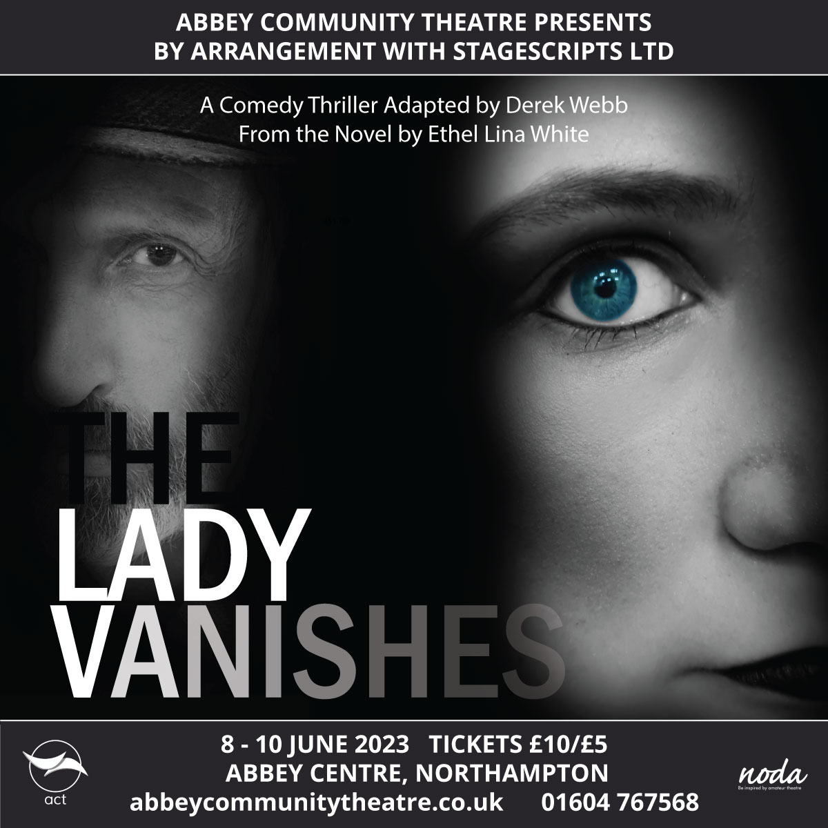STARTS TOMORROW!
The Doctor seems calculating and sinister. Despite his expertise, can Iris trust him in her search for the truth?
Book now for our thrilling June play! abbeycommunitytheatre.co.uk #northampton #theatre #supportlocal