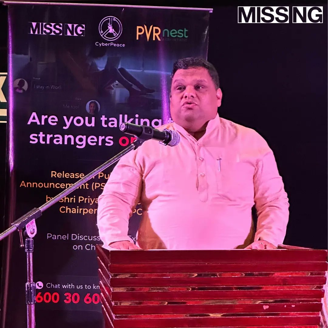 Unveiled our PSA on #OnlineChildSafety at PVR Sangam, affirming that as trafficking moves online, so does our fight. 🎊

Shri Priyank Kanoongo from NCPCR unvelied the PSA, underlining the gravity of online child abuse.

Want an exclusive sneak peek of the PSA? Comment below! 🚀
