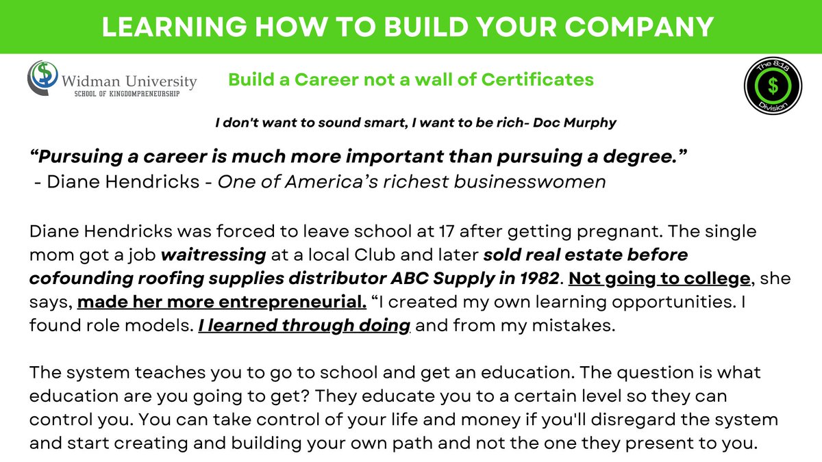 pastordoc's tweet photo. You can take control of your life and money if you'll disregard the system and start creating and building your own path and not the one they present to you. - Doc Murphy #the818division #business #wealthtraining #kingdompreneur #outthesystem https://t.co/7u0srlTBwv