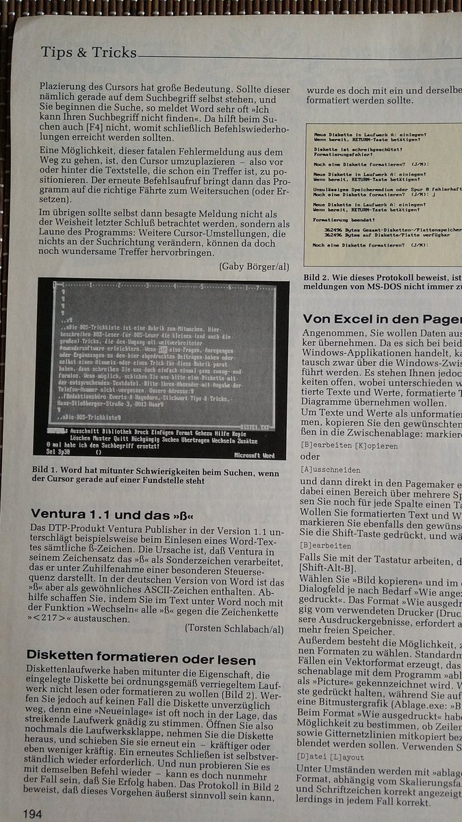 IchHabsSooSatt's tweet image. #programming
#programmer
#Programmierung
#Programmierer
Wer kennt sie noch,
die DOS-Trickkiste,
oder #Disketten,
oder die Issues mit WORD und EXCEL?