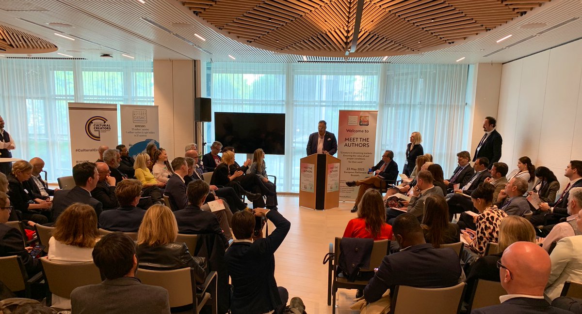 Great #MeetAuthors event by <a href="/authorsocieties/">GESAC</a>, discussing #MusicStreaming with #CulturalCreators from across 🇪🇺.

Event hosted by our member @Ibangarciadb, supported by <a href="/CultCreatorsEU/">Cultural Creators Friendship Group 🇪🇺</a> &amp; <a href="/laurencefarreng/">Laurence Farreng</a> <a href="/TFrankowski21/">Tomasz Frankowski</a> <a href="/nnienass/">Niklas Nienaß</a> and in presence of our <a href="/RomeoFranz1/">Romeo Franz</a> <a href="/salima_yenbou/">Salima Yenbou</a>.