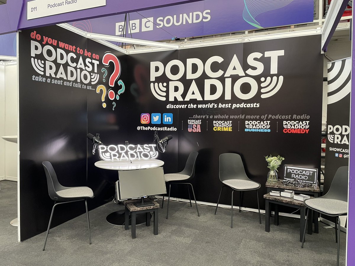 Come and say hi to @ThePodcastRadio at #PodShowLDN