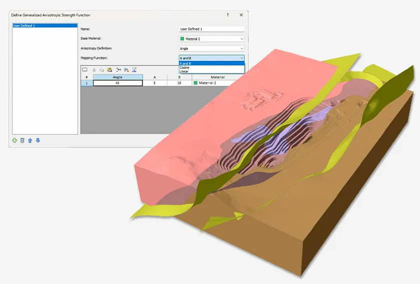How can you model anisotropic materials in Slide2 and Slide3? With their newest mapping functions of course! Check out more in this brief article from <a href="/Rocscience/">Rocscience</a> 
 buff.ly/3oudvgA