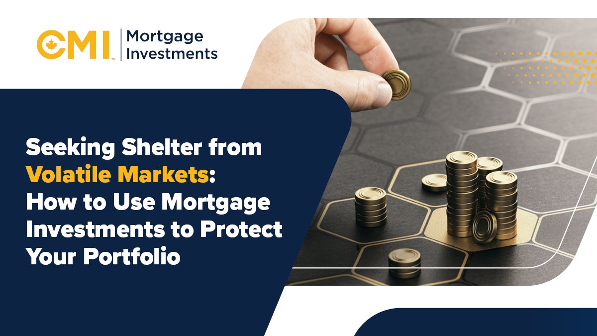 Are you looking for investments that offer shelter from volatile stock markets? Mortgage investments might be the perfect solution for your portfolio. CMI's latest blog explains: 
ow.ly/3f7N50Or8R7

#portfoliodiversification #mortgageinvesting #altinvesting