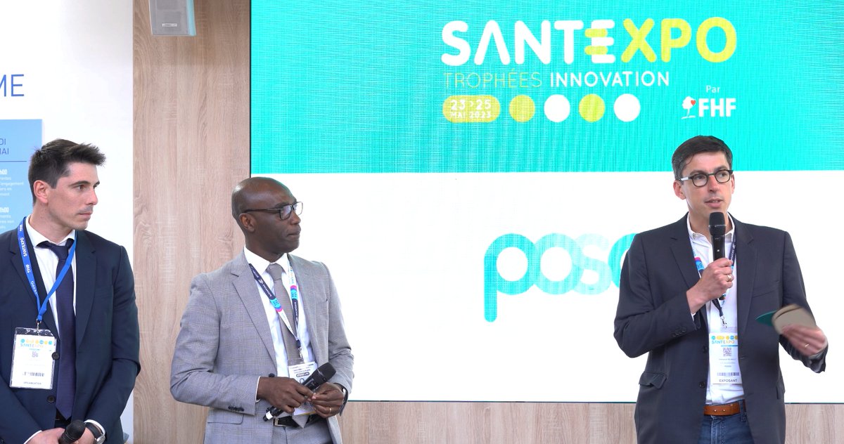 🏆 Posos s'est vu décerner le prix coup de cœur lors des Trophées de l'#innovation <a href="/parisSANTEXPO/">SantExpo</a>, une récompense qui met en valeur les projets innovants les plus prometteurs. 

Un grand merci au jury d’experts ainsi qu’à la <a href="/laFHF/">FHF</a> !

#SANTEXPO #santexpo2023 #HealthTech