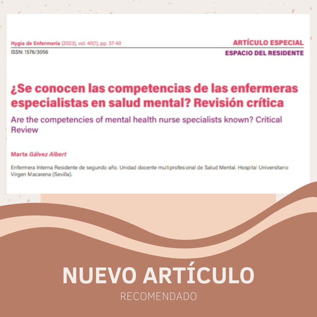 💥Nueva recomendación:
Artículo de <a href="/martagalvez8/">mrt</a> R2 de Enfermería de #SaludMental de nuestra UDM, publicado en el último número de la revista Hygia del Excmo. Colegio de Enfermería de Sevilla 
@hygia_de_enfermeria @ecoesevilla

#docencia
#investigación

🔗 revistahygia.es/revistas/2023-…