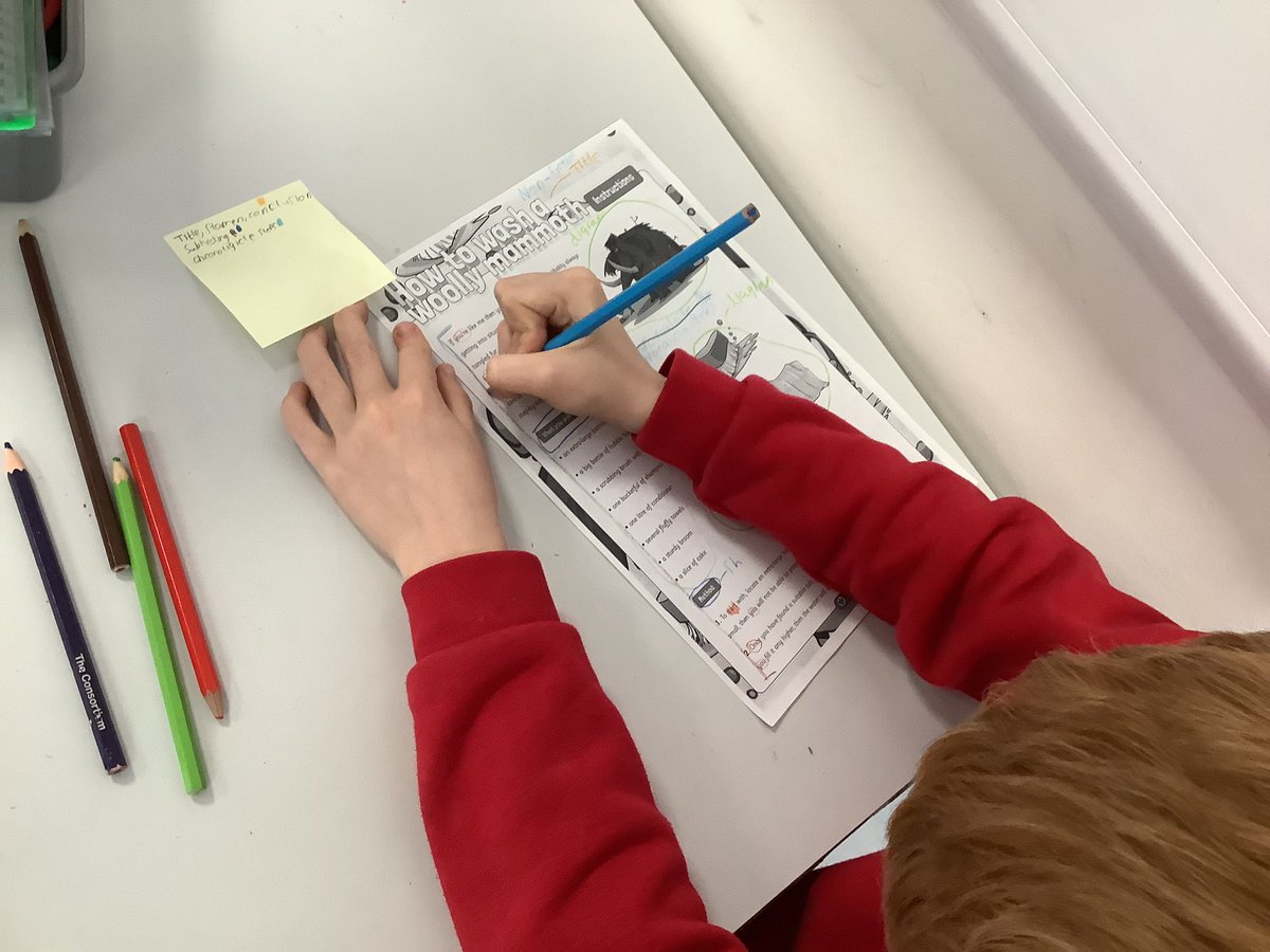 westheathprim's tweet photo. Today in English we have been looking at instructional texts. We used a colour coded key to identify the different features and discussed the purpose of each feature. #WHPSClass8 #WHPSEnglish https://t.co/oGJJXott65
