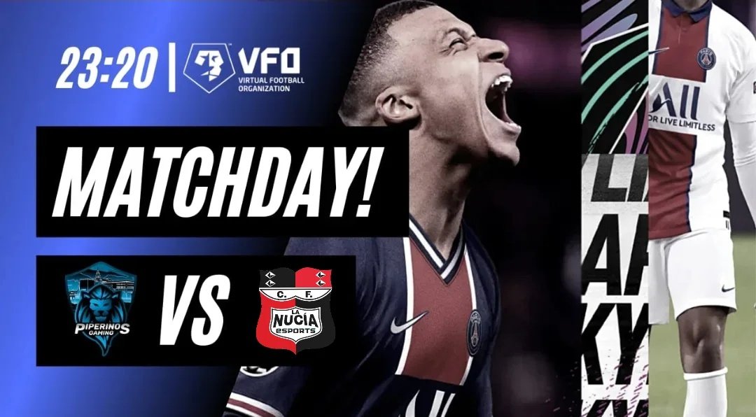 ⚽️MATCHDAY⚽️

🏆 | J23 @PLGeFootBall
🆚 | <a href="/ADUAeSports/">AD Unión Adarve eSports</a>
⌚ | 22:40

🏆 | J22 <a href="/VFOspain_ps/">VFOspain PS</a>
🆚 | @cfnucia_eSports
⌚ | 23:20

🎙️ Retransmitimos los partidos en:
youtube.com/@piperinosgami…

⚔️🛡️ #BlueLions #RugidoNazari #GoPiperinos