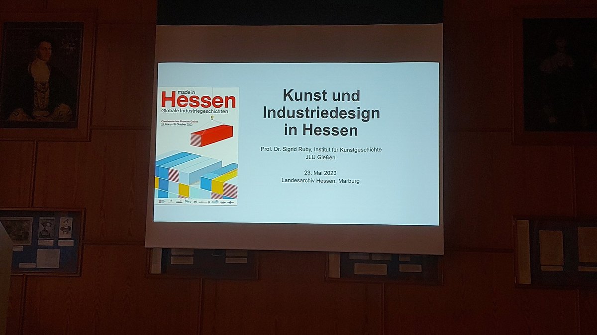 Prof. Dr. Sigrid Ruby spricht über Kunst und Industriedesign in Hessen. Wirtschaftsgeschichte kann auch Kunst, bzw. Kunstgeschichte auch Wirtschaft.  😉  Mehr dazu in der Ausstellung 'Made in Hessen' #EconHistory