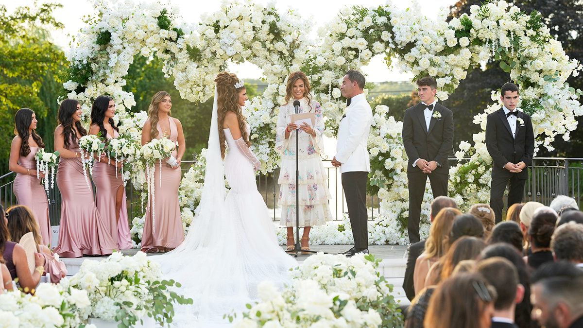 BravoTV's tweet photo. Celebrating the love bubble 💕 Don't miss Teresa Gets Married tonight! #RHONJ https://t.co/9Ckq99qSRj