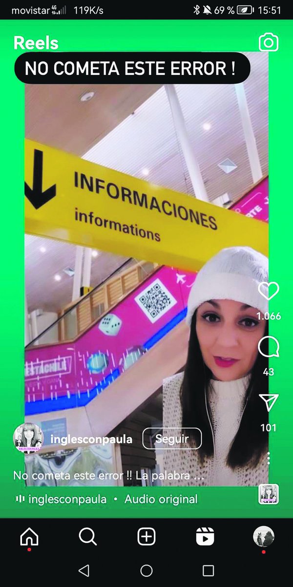 ChileADiario's tweet photo. ¿Information o informations? 🤔
Traductora evidenció error en señalética de aeropuerto de Puerto Montt 😱
Paula Rojas explica cuál es el plural de la palabra informaciones en inglés 👇
https://t.co/Tkg3CeMt0U https://t.co/lzEF6m5INd