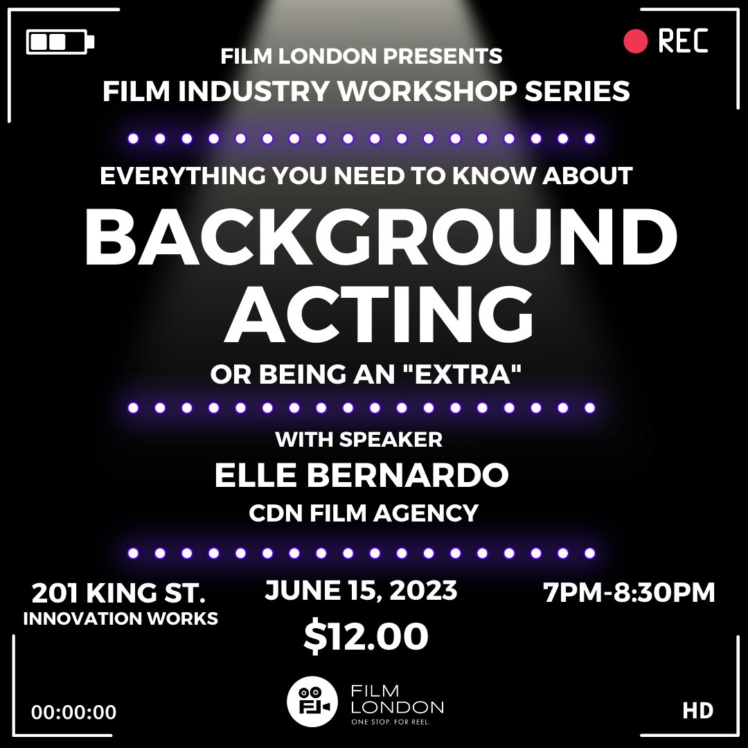 Are you interested in becoming a background actor or “extra?” 

Join us at <a href="/innoworksldn/">Innovation Works</a> on June 15th for the latest entry in our Film Industry Workshop series: ‘Everything you need to know about Background Acting.’ 

Register bit.ly/3MFuh5M

#LdnOnt #FilmLondon