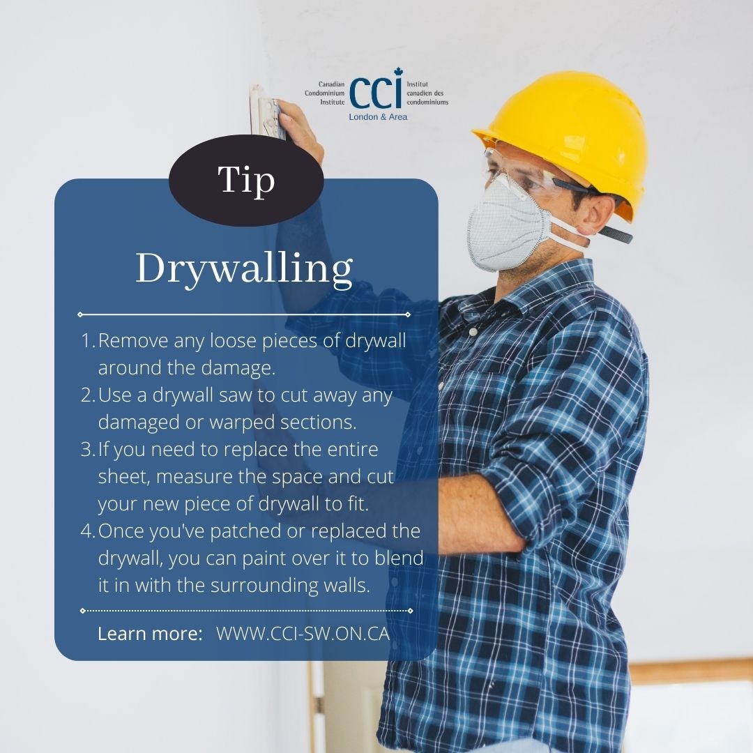 Hey CCI London👋, its time for your weekly condo tip Tuesday!

This week, let's talk about Drywalling.

Got any drywalling stories for us?👀 Let us know in the comments!👇