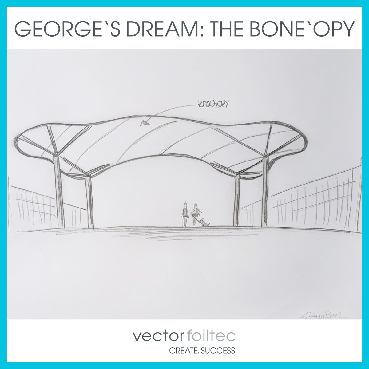 Meet George Lehnert, Woofing Expert and a popular member of our team! George dreams of having a bone-shaped canopy someday under which he can nap. Swipe to see George’s Dream, the “Knochopy/Bone’opy”.

Drawing by Annika Janßen

#VectorFoiltec #Texlon #ETFE #meetourteam #officedog