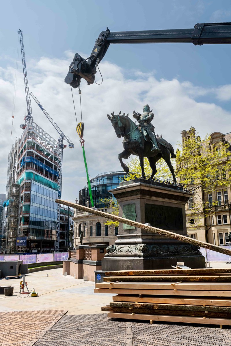 #CitySquare is being transformed into a stunning sculptural forest as part of #MakingAStand - a new public artwork commissioned for #LEEDS2023.