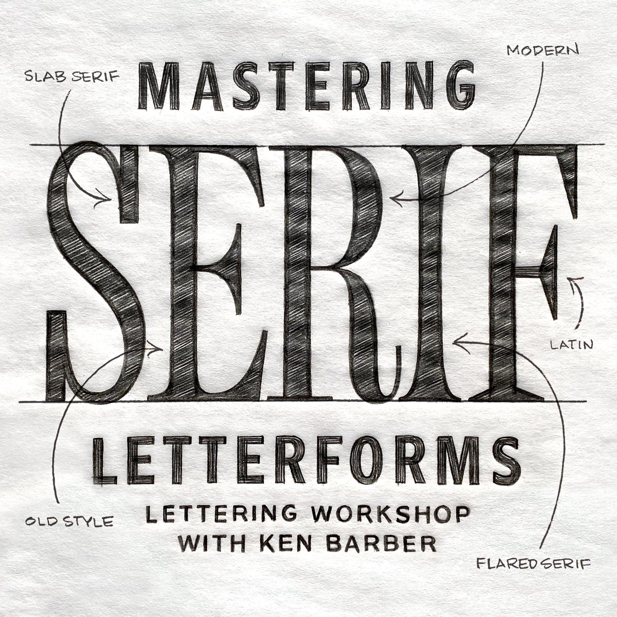 ONLINE LETTERING WORKSHOP! Learn the secrets of drawing serif letterforms on June 10. Sign up here: eventbrite.com/e/mastering-se…