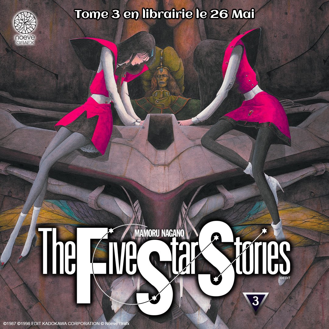 noevegrafx's tweet image. ⭐️"The Five Star Stories" T03 de #MamoruNagano, disponible le 26 Mai en librairie chez #NoeveGrafx ! 

Avez-vous hâte de continuer la lecture de ce chef-d’œuvre de la SF ? 🔥