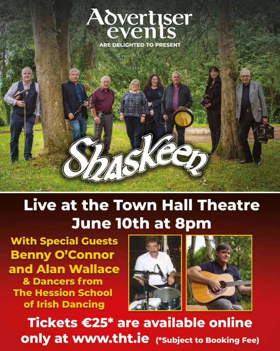 Mayo Advertiser (@mayoadvert) on Twitter photo ๐๐๐
We are delighted to announce that dancers from Hession School of Irish Dance will be appearing as special guests at The Shaskeen gig!
๐๏ธ๐๏ธ๐๏ธ
Grab your tickets here ๐bit.ly/AEShaskeen
<a href="/THTG/">Town Hall Theatre</a> <a href="/shaskeen/">Shaskeen Music Group</a>
#livemusic #traditionalrishmusic #galway #shaskeen ๐๐๐
We are delighted to announce that dancers from Hession School of Irish Dance will be appearing as special guests at The Shaskeen gig!
๐๏ธ๐๏ธ๐๏ธ
Grab your tickets here ๐bit.ly/AEShaskeen
<a href="/THTG/">Town Hall Theatre</a> <a href="/shaskeen/">Shaskeen Music Group</a>
#livemusic #traditionalrishmusic #galway #shaskeen