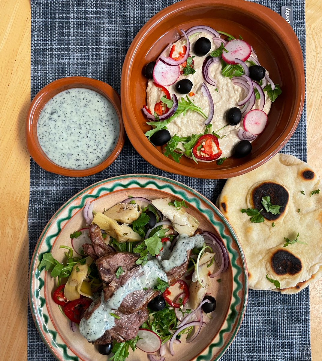 Tony Goodjohn on Twitter "Lamb chops with hummus & flatbreads 😋