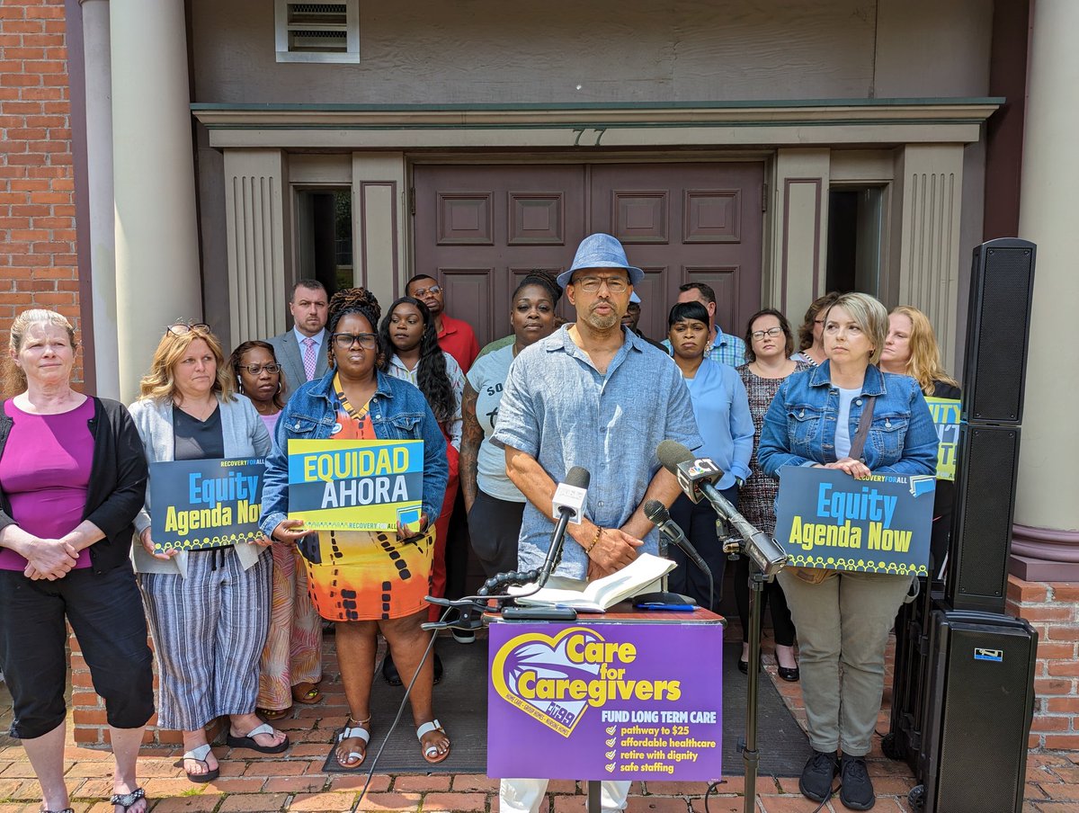 STARTING NOW: @SEIU1199_NE is announcing that over 1,700 group home and day program caregivers will be going on an indefinite #strike starting tomorrow at 6am. They're fighting for a living wage, affordable health care & retirement security. #1u #solidarity
