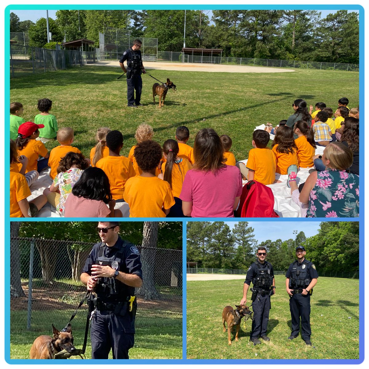 Thank you to the <a href="/ApexPolice/">Apex Police Department</a> k-9 officers for presenting to our kindergartners this morning! We enjoyed learning about community helpers! 💛💚🐾